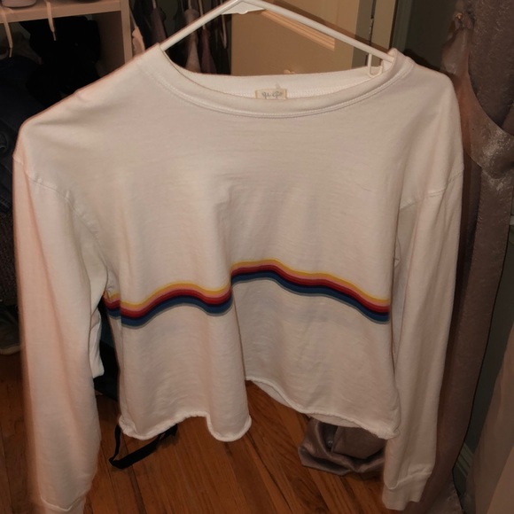 Brandy Melville Rainbow Long Sleeve - Picture 1 of 5